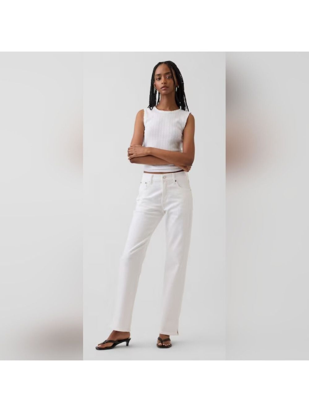 BANANA REPUBLIC STRAIGHT LEG WHITE JEAN SIZE 28